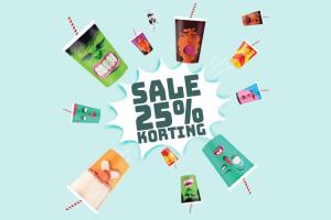 25% korting op alle milkshake bekers!